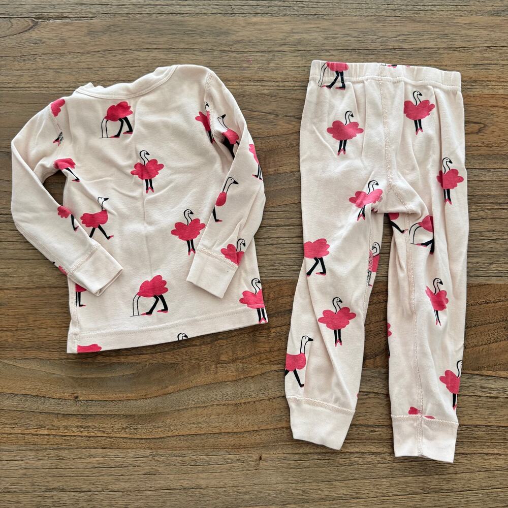 Hanna Andersson Flamingo Pajamas - Size 3T - Picture 3 of 5